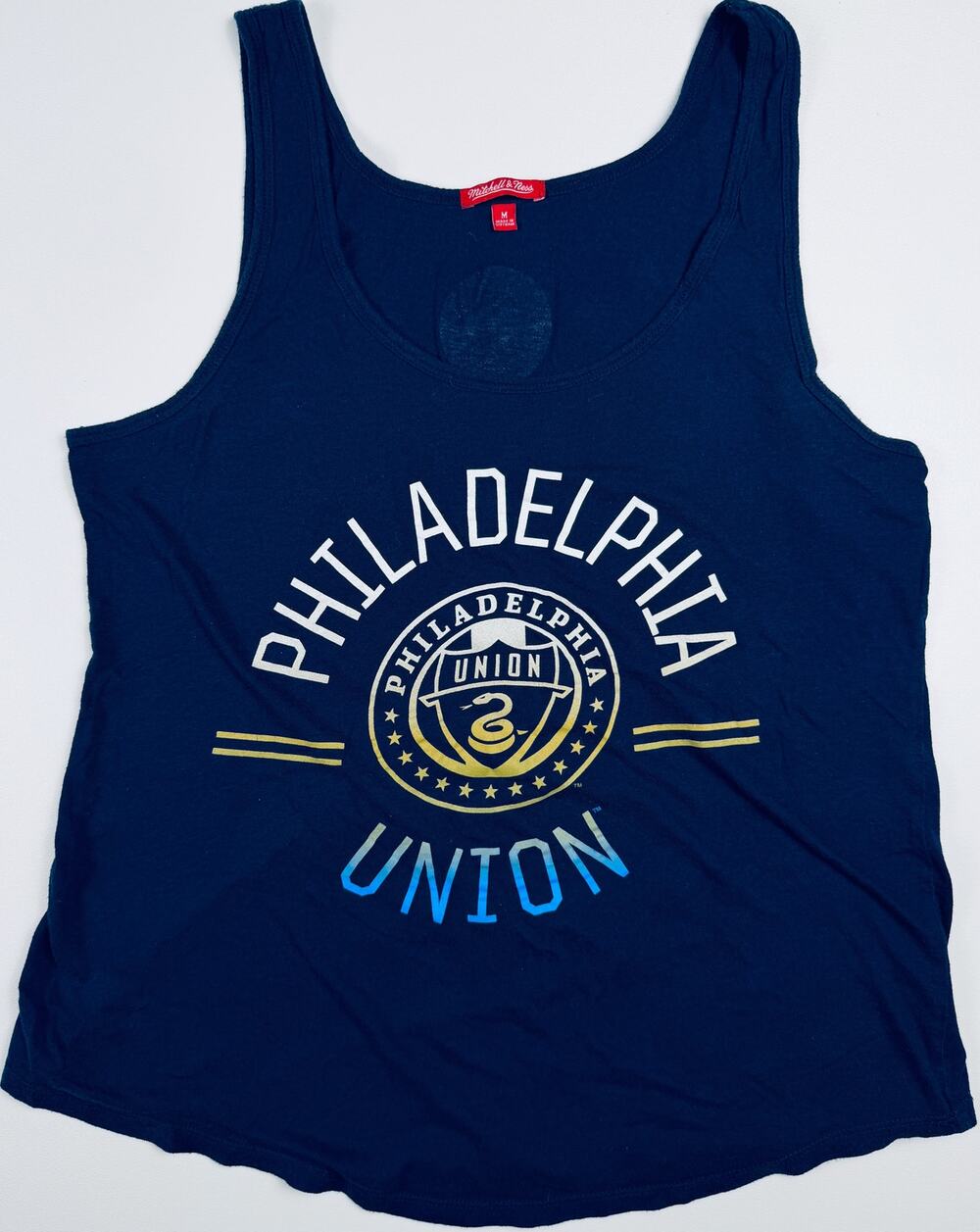 Mitchell & Ness Philadelphia Union Womens Tank Top Blue MLS Soccer Size M